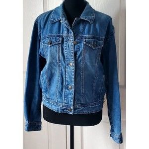 Talbots Classic Vintage Women’s Blue Jean Jacket Size Small Denim Coat EUC